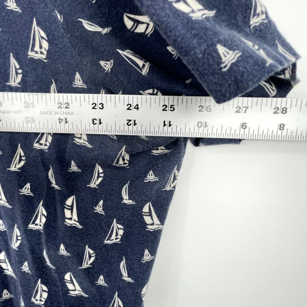 Polo Ralph Lauren Mens XXL‎ Heather Blue Sailboat Print Short Sleeve Polo Shirt